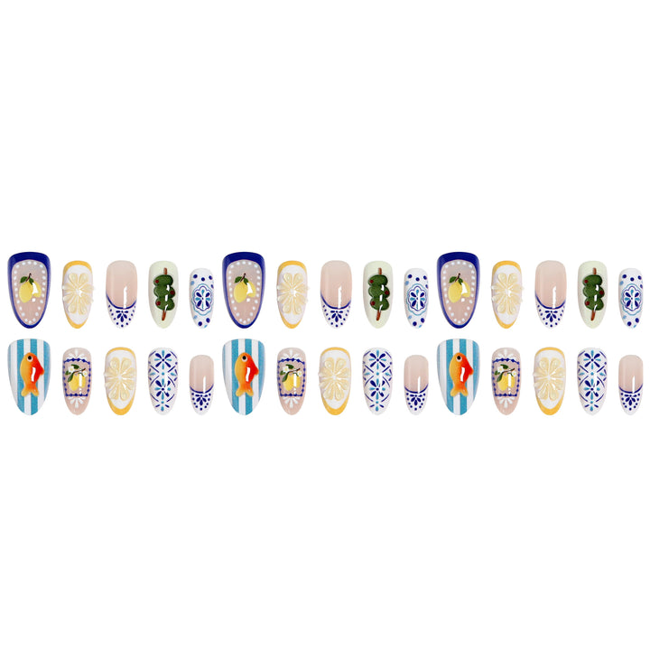 Artful nail tips with hand-drawn designs Stornfield