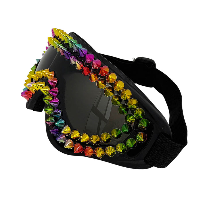 Ladies extravagant ski goggles with colorful studs Stornfield