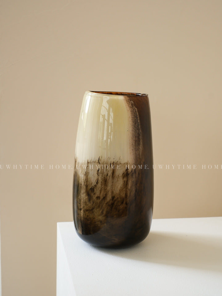 Contemporary Tall Handblown Gradient Glass Display Vase Stornfield