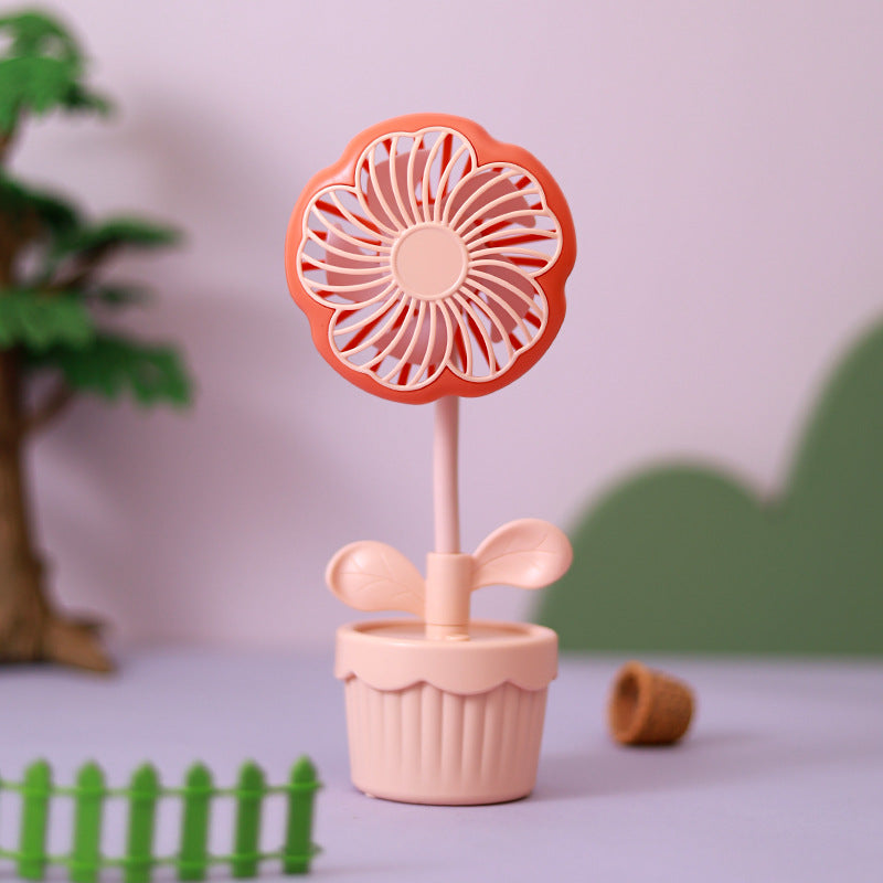 Ladies Decorative Mini Fan with Flower Design Stornfield