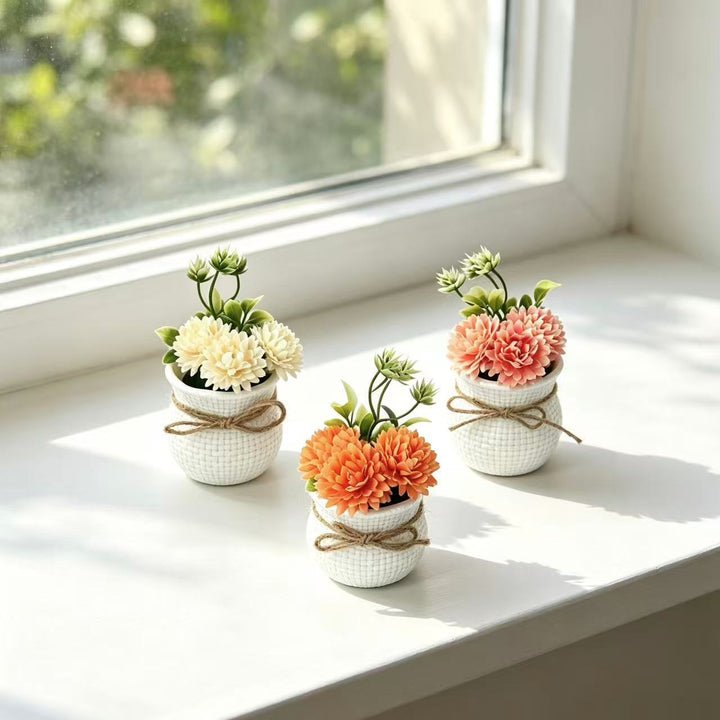 Decorative Mini Potted Flower Arrangement