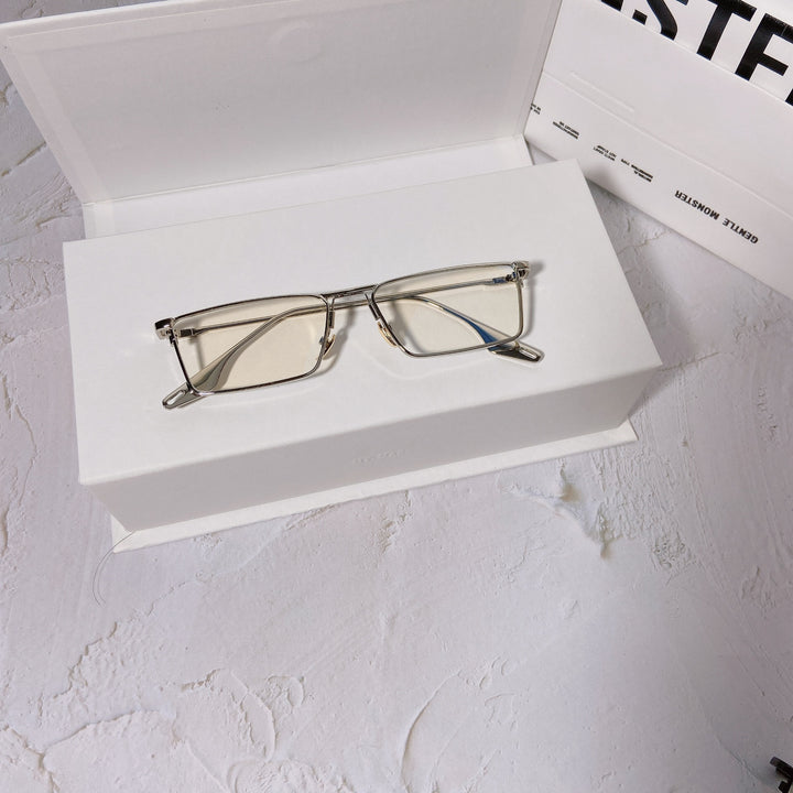 Fashionable sunglasses with rectangular metal frame Stornfield