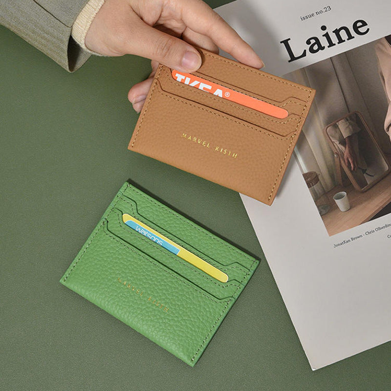 Textured Leather Card Holder Stornfield
