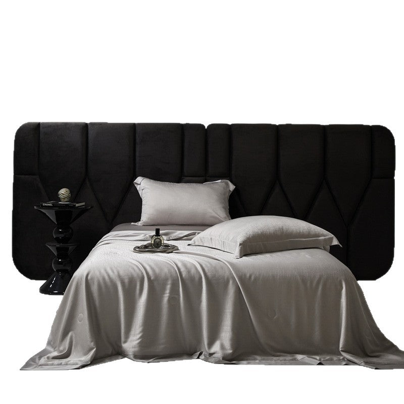 Silk-matte satin bedding set with fine texture and hotel border