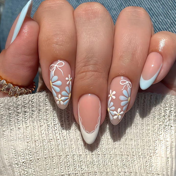 Floral Decorative Press-On Nails Stornfield