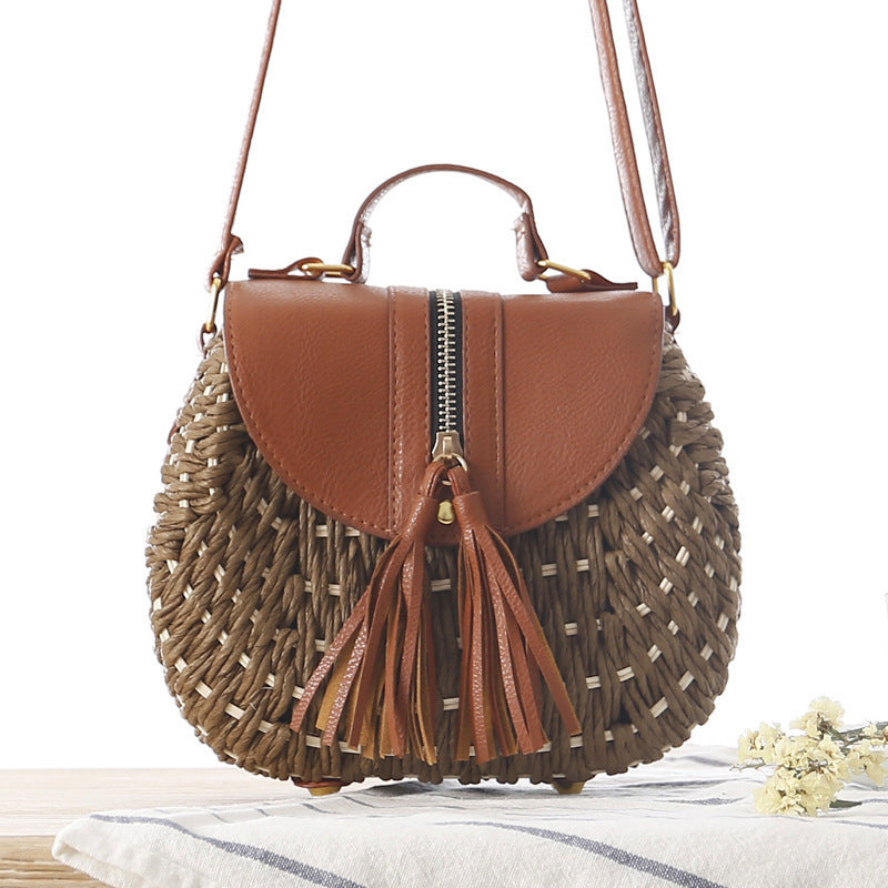 Handbag with Unique Woven Design and Elegant Flap Stornfield