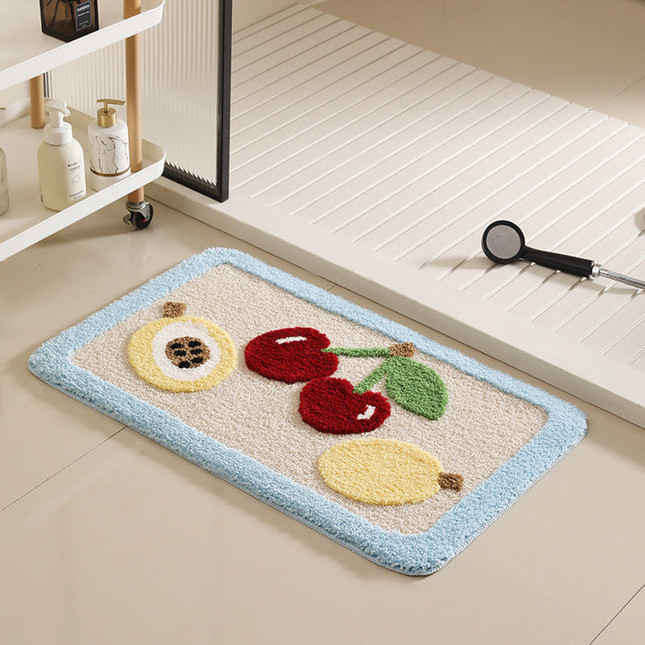 Artistic Leaf Pattern Bath Mat