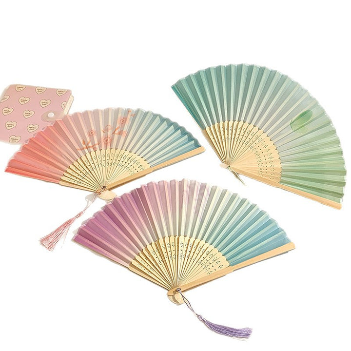 Hand fan made of high-quality paper and bamboo Stornfield