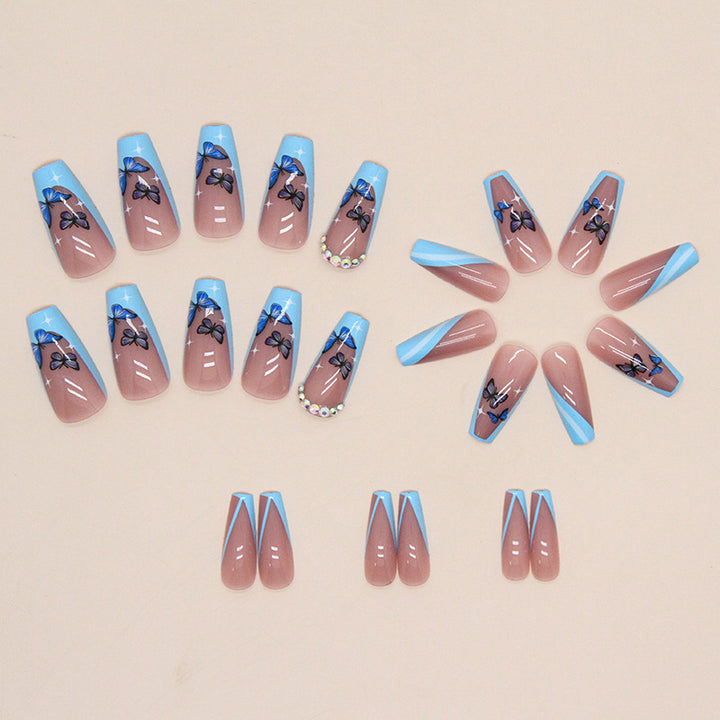 Decorative Butterfly Press-On Nail Tips Stornfield