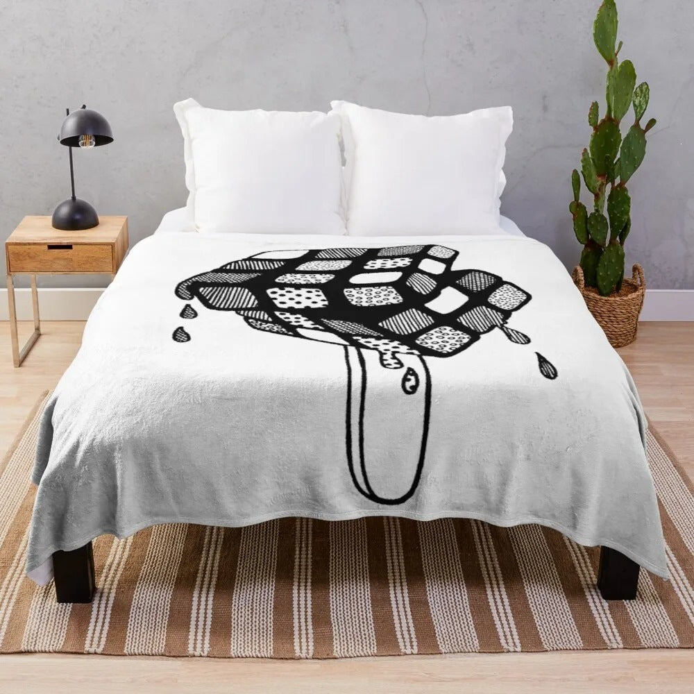 Contemporary Graphic Print Fleece Blanket