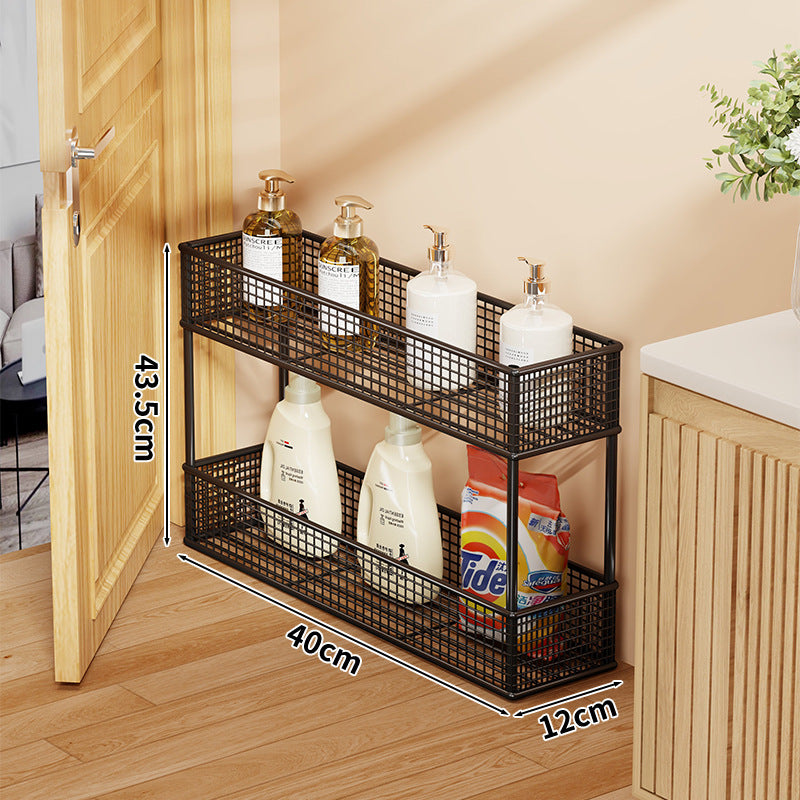 Slim Overdoor Three-Tier Wire Mesh Storage Organizer