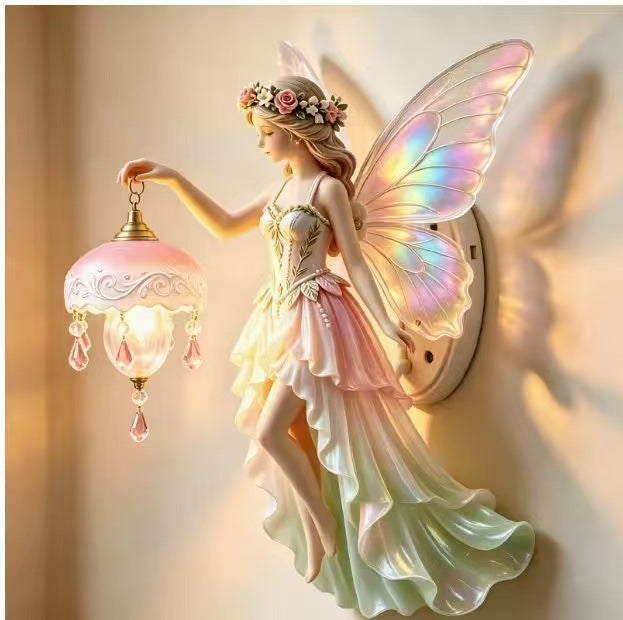 Decorative fairy figure with LED light Stornfield