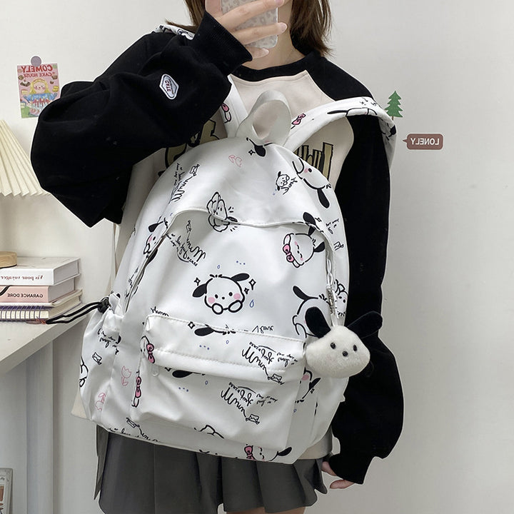 Whimsical Cartoon-Patterned Backpack Stornfield