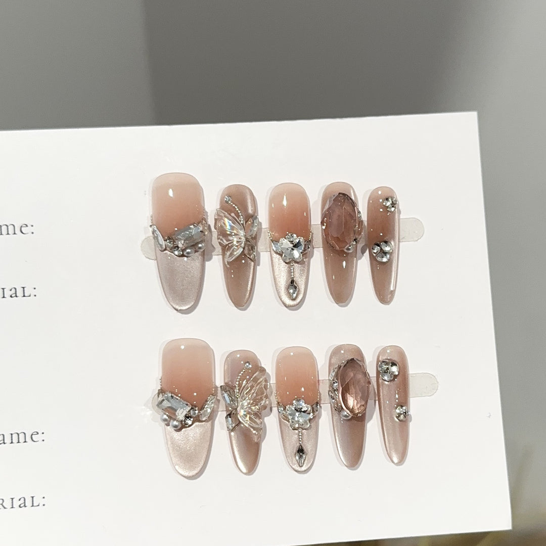 Decorative Long-Lasting Press-On Nail Set