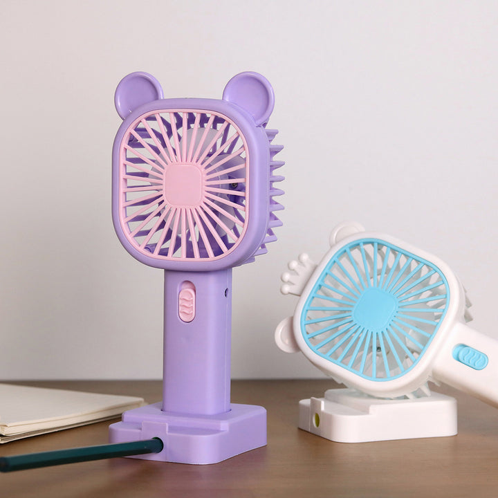 Unisex Portable Hand Fan with Cute Animal Design Stornfield