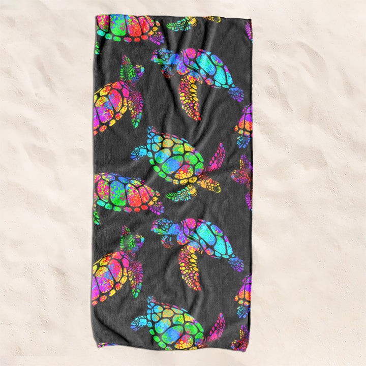 Beach towel with creative turtle pattern Stornfield