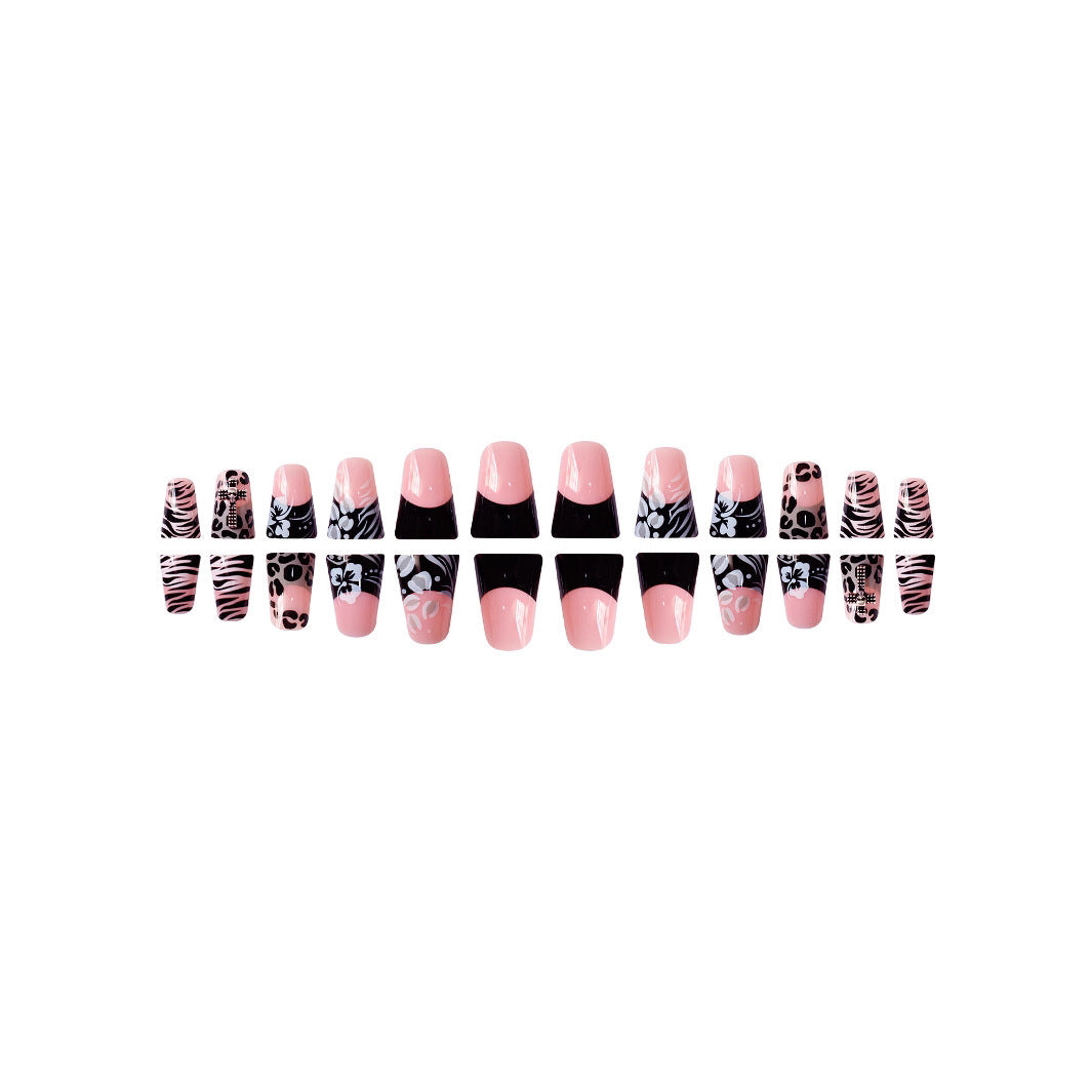 Artistic 3D Floral Press-On Nail Extensions Stornfield