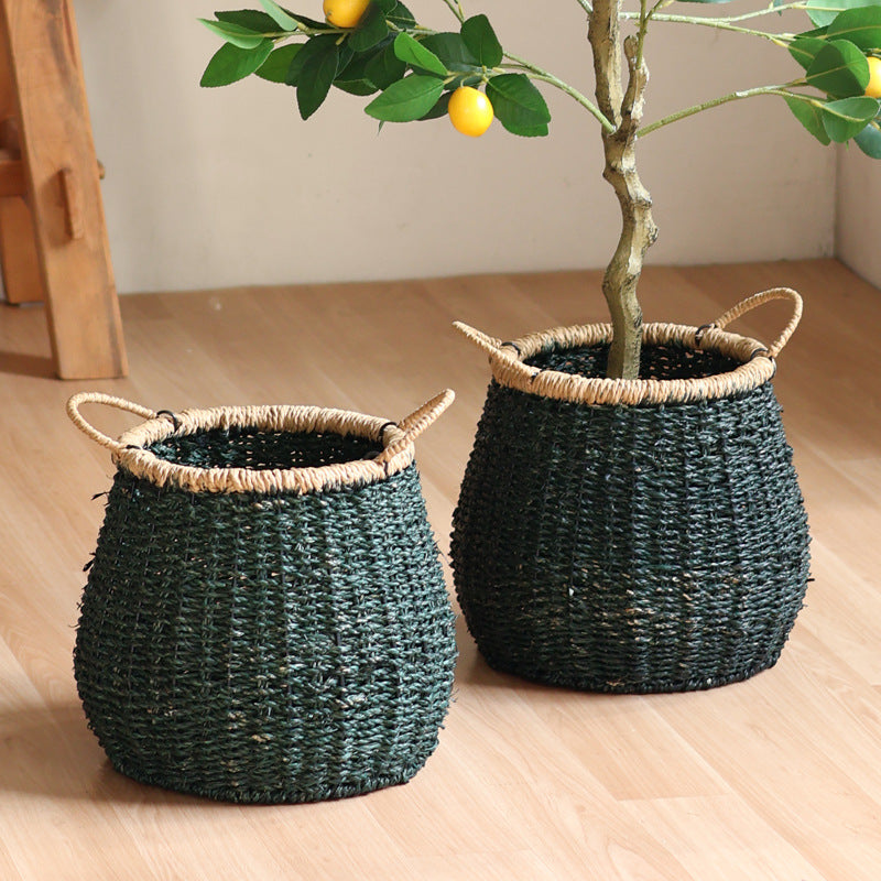 Handcrafted storage basket with natural details Stornfield