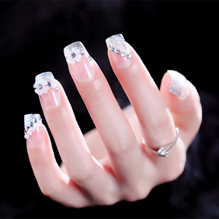 Glamorous Rhinestone-Embellished Press-On Nail Tips