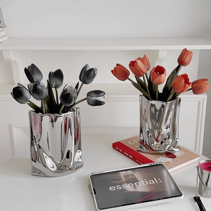 Lifelike Tulip Floral Arrangement