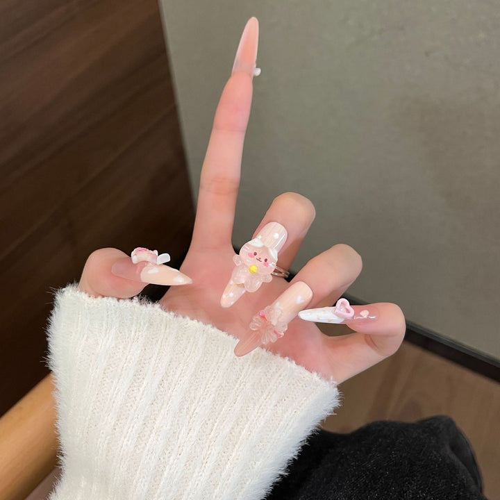 Whimsical 3D Character-Themed Press-On Nail Set Stornfield