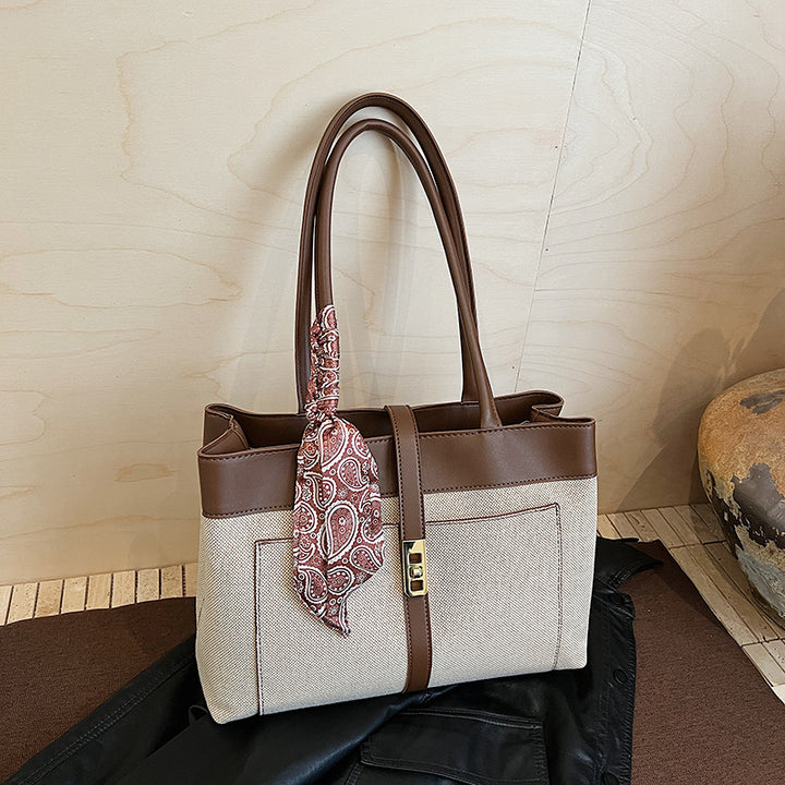 Elegant Multi-Pocket Handheld Tote Bag