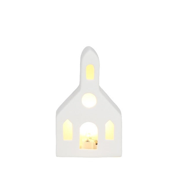 Ceramic House-Shaped Tea Light Holder Stornfeild