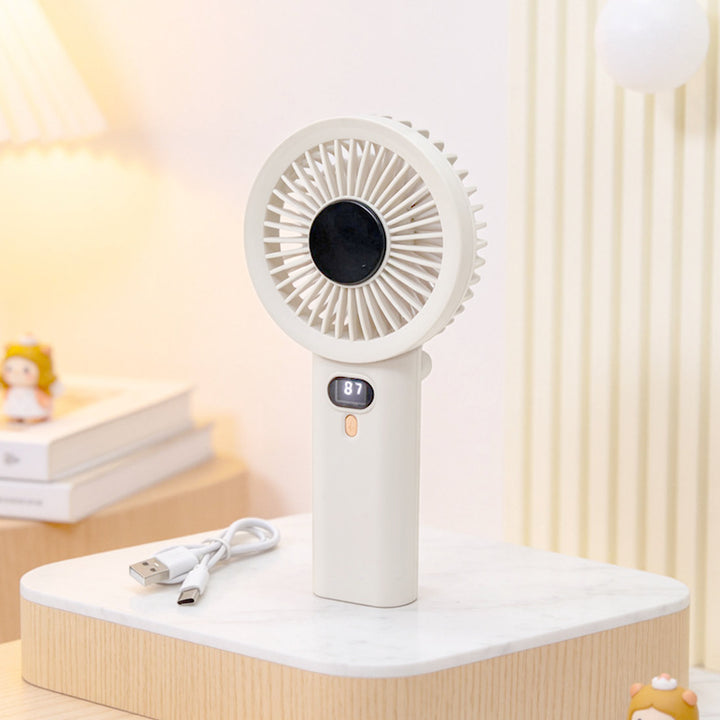 Women Portable Hand Fan with Temperature Regulating Display Stornfield