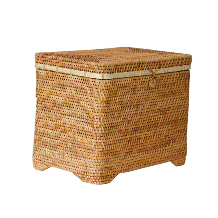 Ladies stylish storage box made of woven natural material Stornfield
