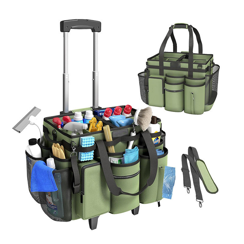 Multifunctional cleaning bag with roll and carry function Stornfield
