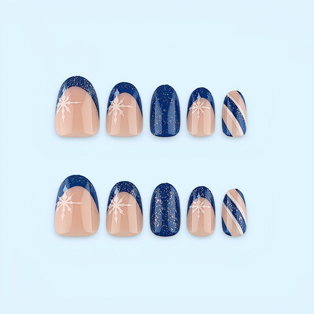 Artificial Nail Set with Glittering Winter Motifs Stornfield