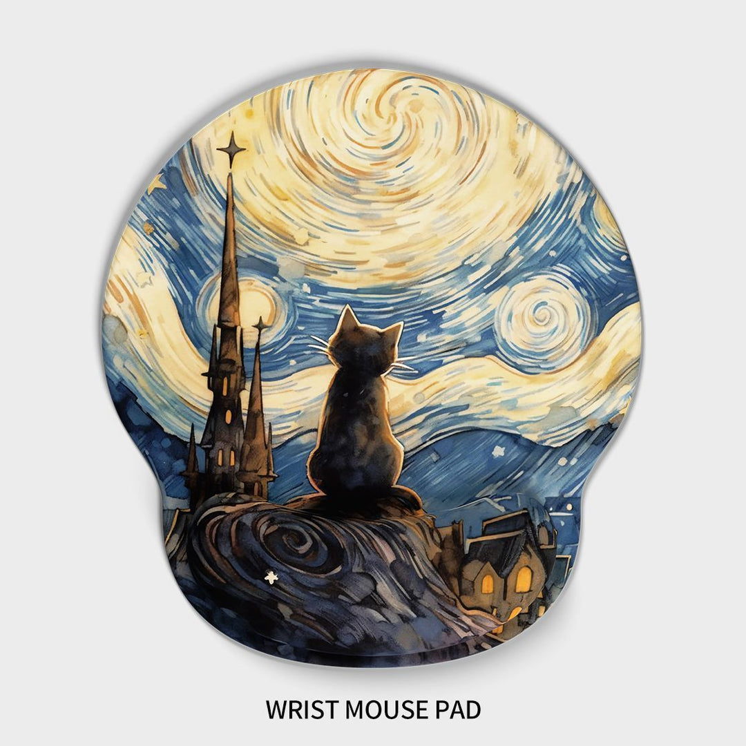 Cosmic-Themed Ergonomic Mouse Wrist Rest