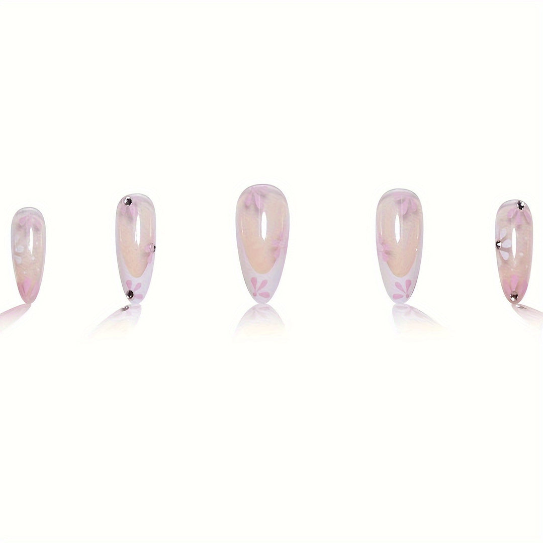 Floral Art Acrylic Nail Set Stornfield