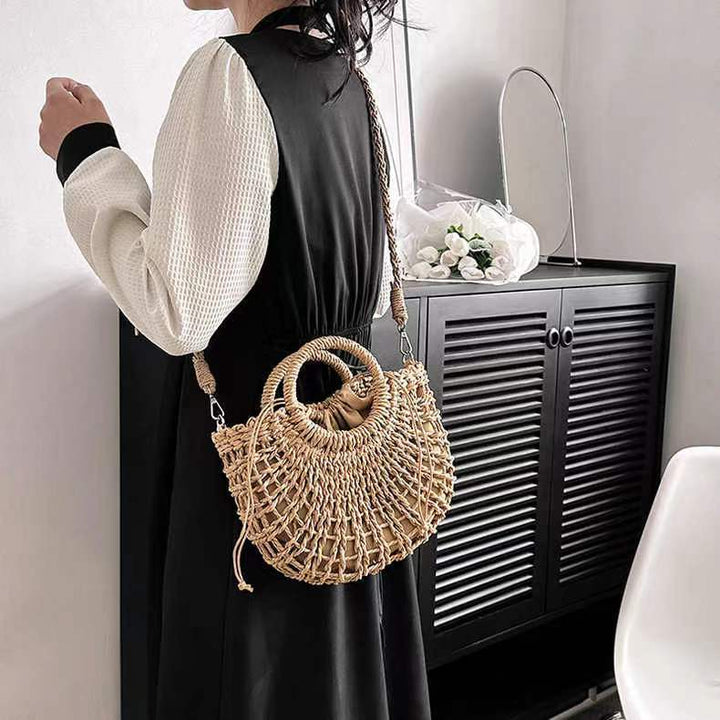 Handcrafted basket bag with playful design Stornfield