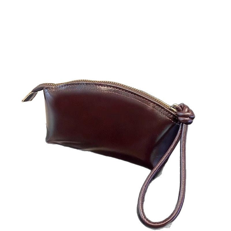 Sleek Faux Leather Zippered Cosmetic Bag Stornfield