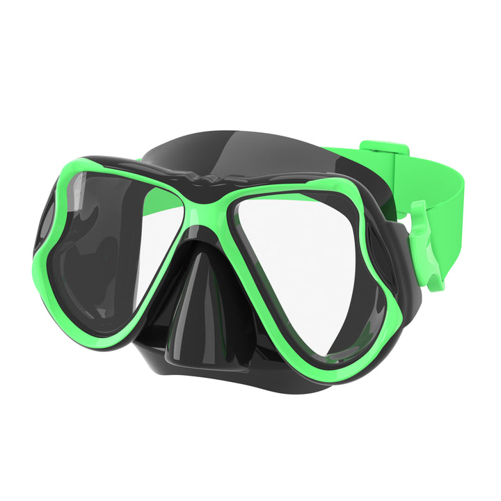 High-quality diving mask with flexible silicone rim and wide field of view Stornfield