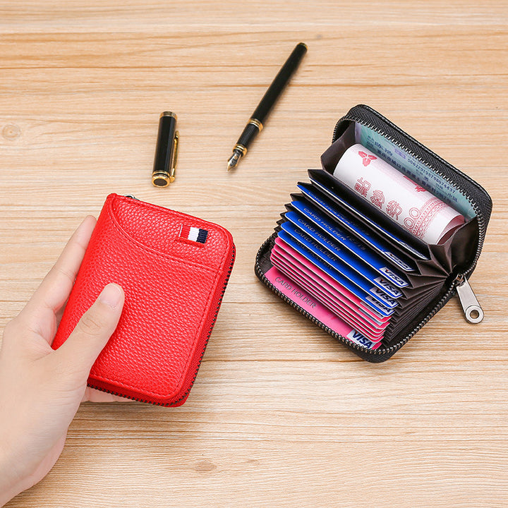Premium Leather Zippered Cardholder