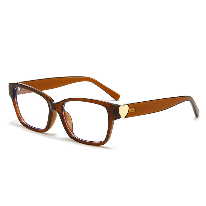 Women's fashionable square sunglasses with heart accents Stornfield