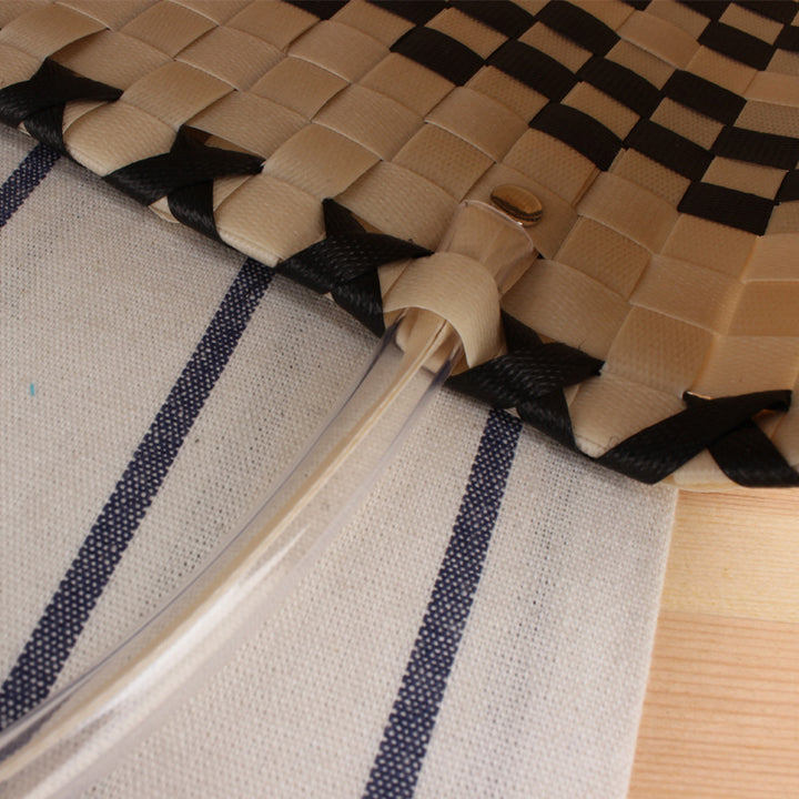 Tote bag with modern check pattern and sturdy carrying straps Stornfield