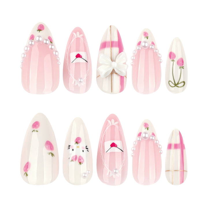 Artful stiletto nails with playful designs and a light 3D effect Stornfield