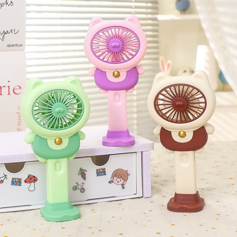 Women's Portable Mini Hand Fan with Animal Ears and USB Charging Function Stornfield
