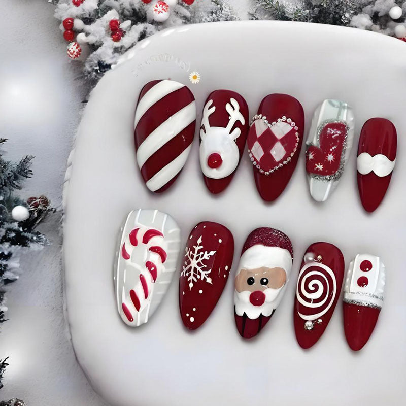 Christmas artificial fingernails Stornfield