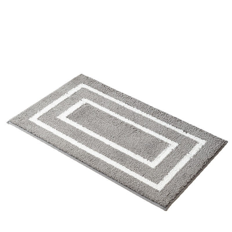 Plush Geometric Bathroom Rug