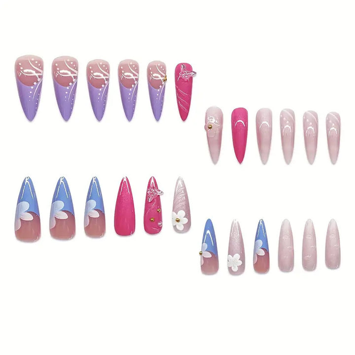 Artistic 3D Shell-Inspired Press-On Nail Art Stornfield