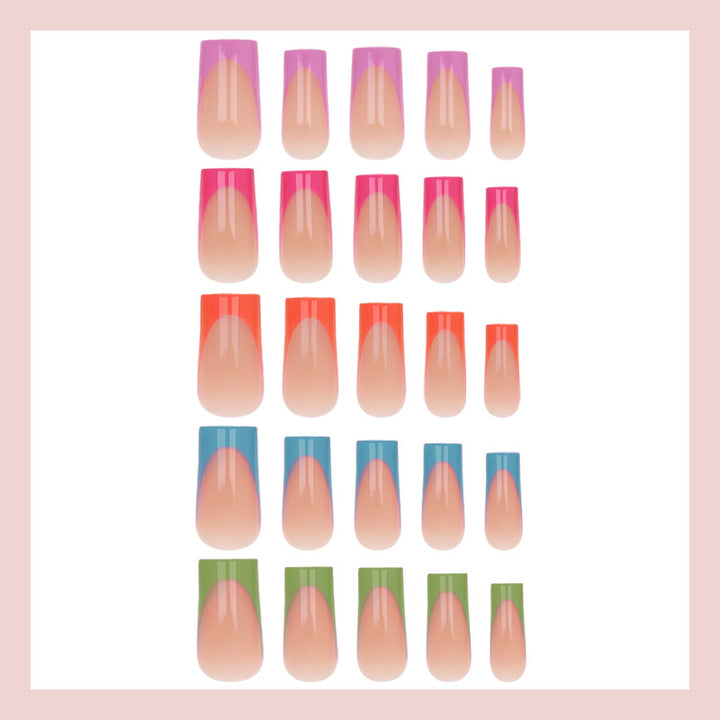Art Nail Set with Creative Gradient and Stylish Designs Stornfield