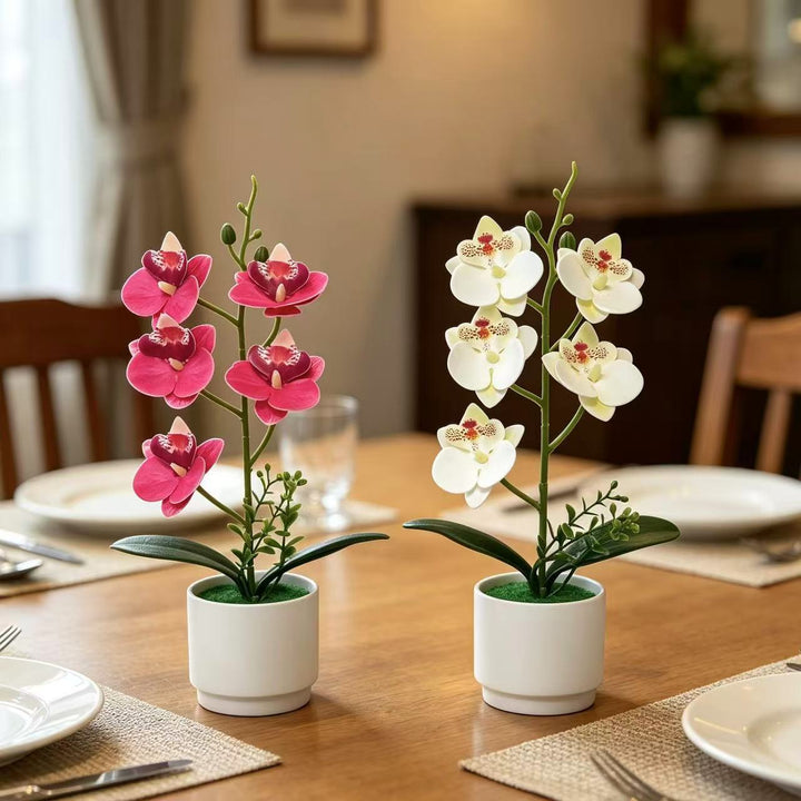 Artificial Orchid Floral Arrangement for Home Decor and Display