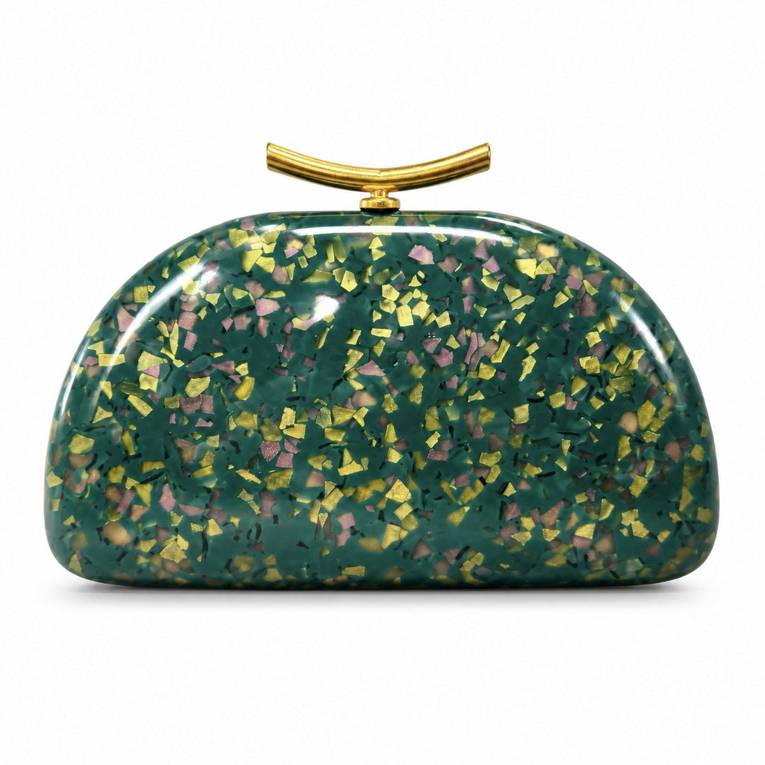 Marbled Acrylic Evening Clutch