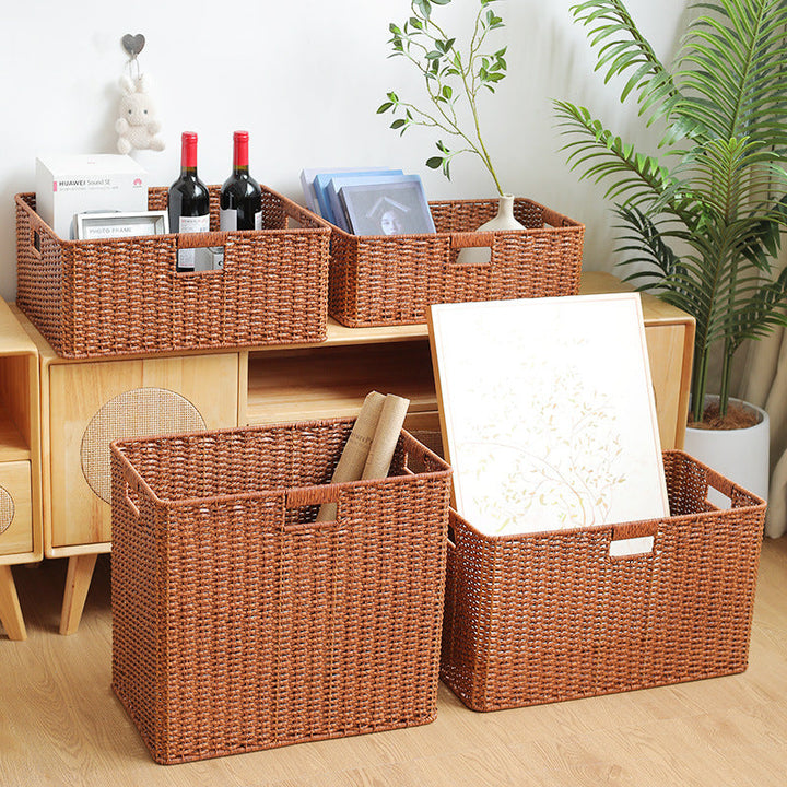Large Woven Storage Bin with Ergonomic Cutout Handles Stornfield