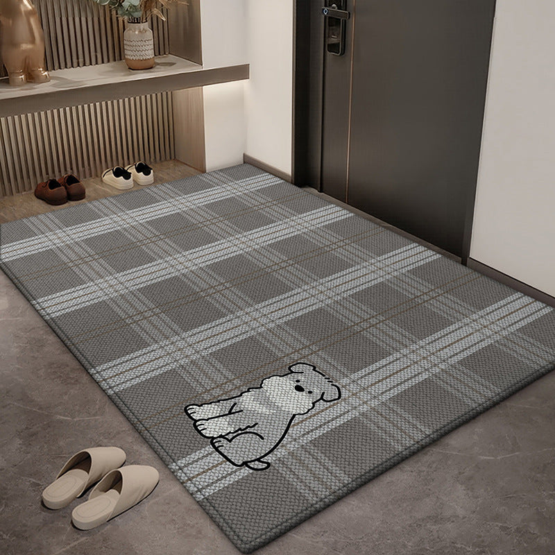 Playful Dog Design Entryway Mat