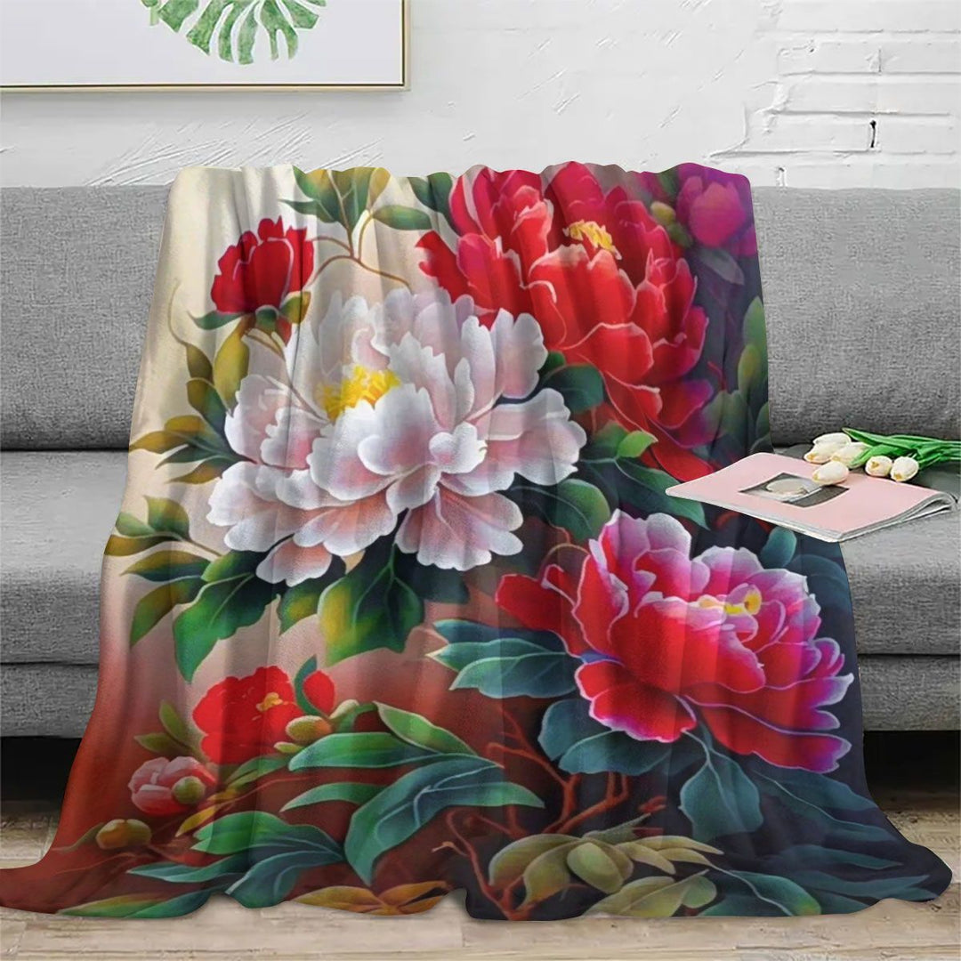 Floral Patterned Throw Blanket